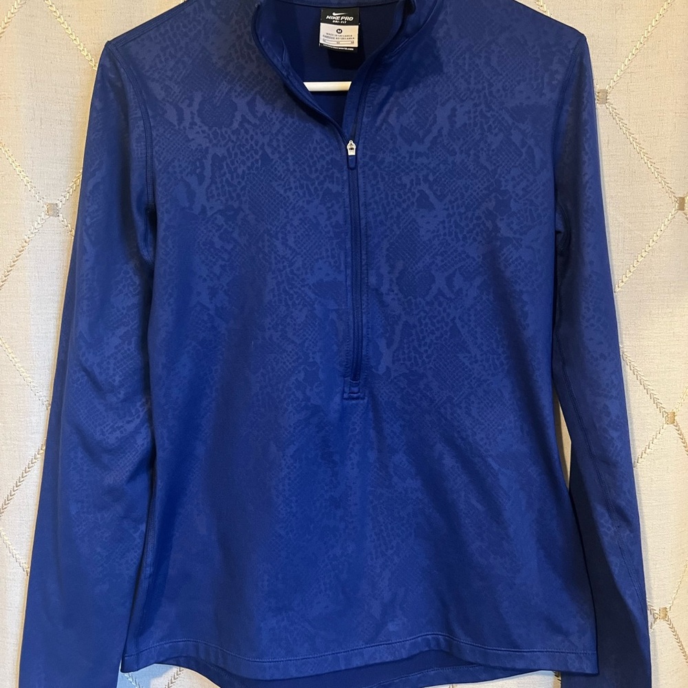 Nike Blue Performance Quarter-Zip Top